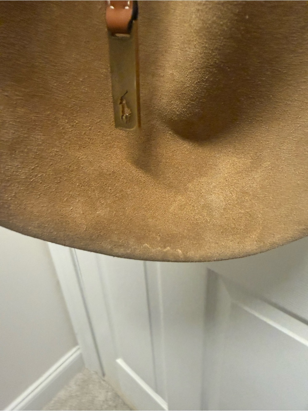 Polo ID Medium Suede shoulder Bag - Picture 10 of 10